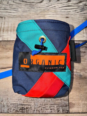 Organic Climbing USA Chalk Bag Retro Stripe Multi Color w/ Belt